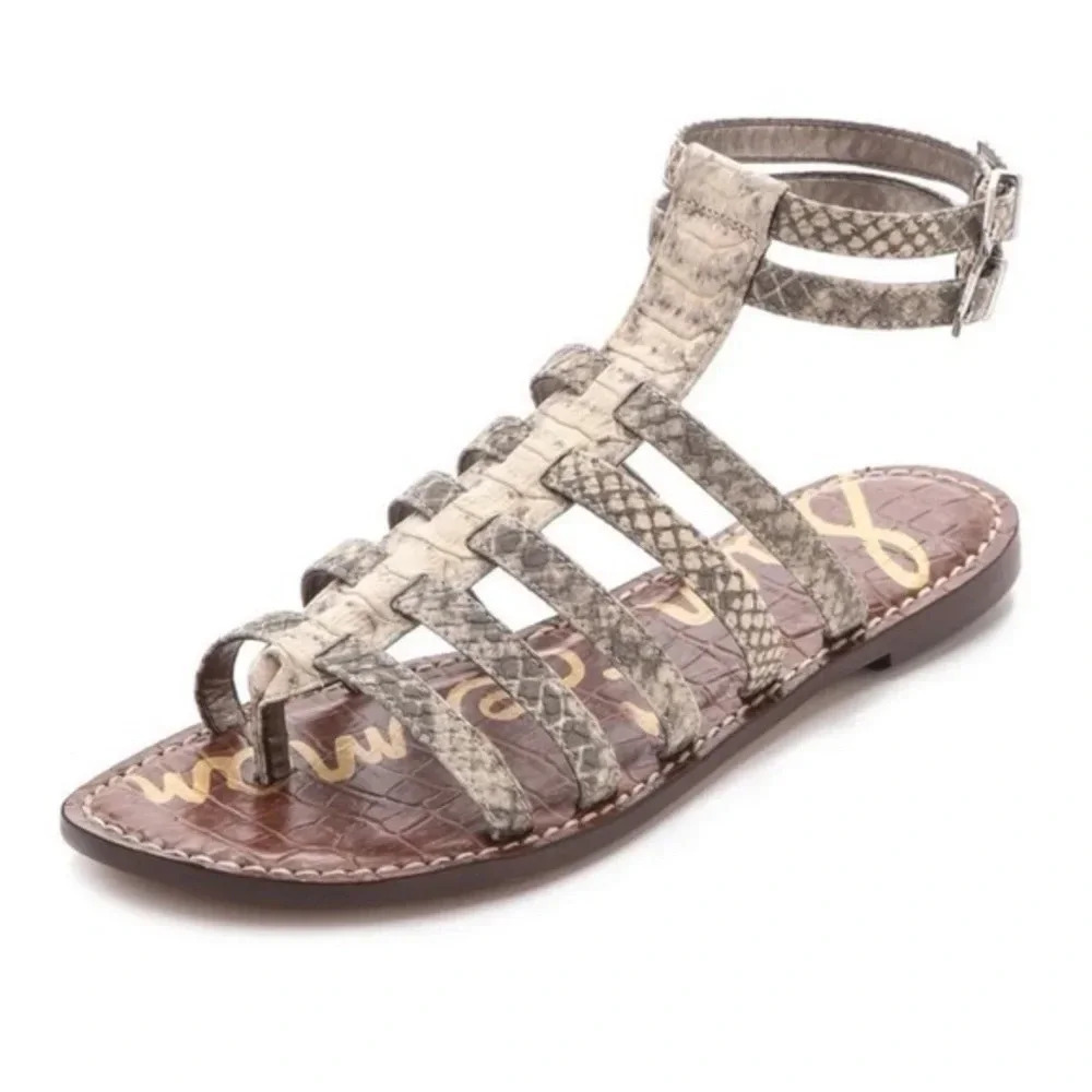 Sam Edelman Snake Skin Gladiator Sandals